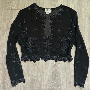 Black Beaded Fairy Top